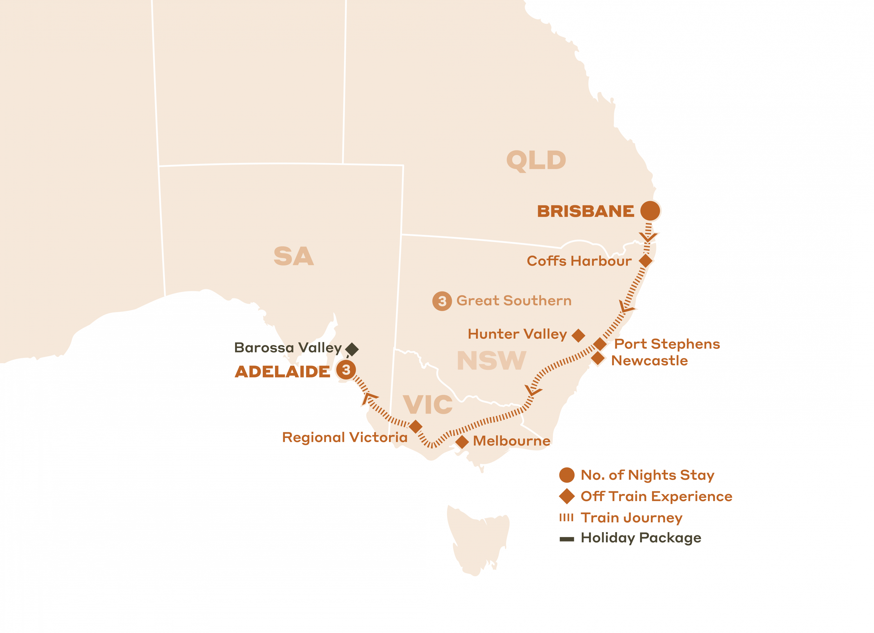 Adelaide Classic City Stay 2027 (Great Southern) : Brisbane to Adelaide ...