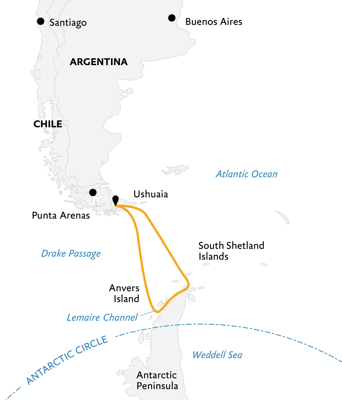 ANT-EXP-11D2026: Antarctic Explorer - 11 Day Itinerary (Ushuaia) - Overview