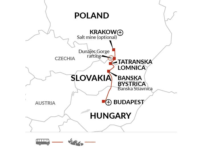 Krakow to Budapest Adventure - Overview
