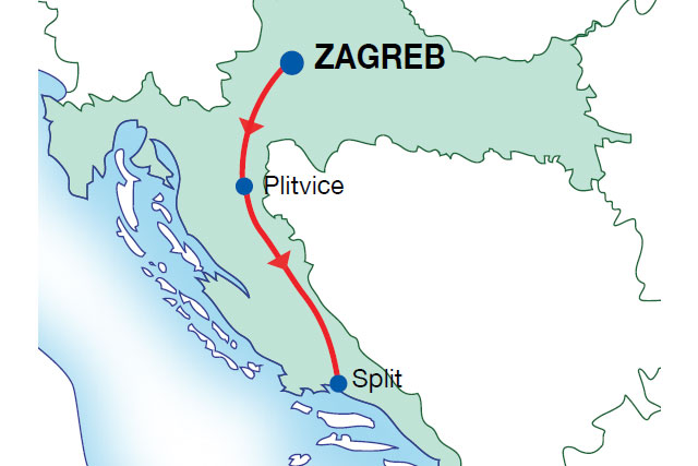 Zagreb to Split Essentials Superior Hotels - Overview